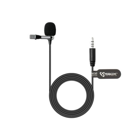 SBOX PM-402 Csiptethető mikrofon, 3.5 mm