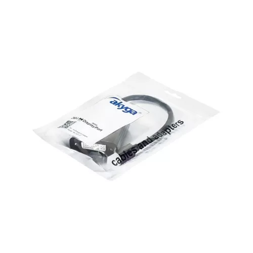 Adaptér Akyga AK-AD-37 Mini DisplayPort na DVI-I samec/samica 0,15 m čierny