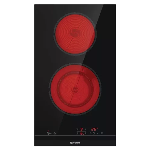 Gorenje ECT322BCSC čierna, vstavaná, elektrická sklokeramika, varné zóny: 2, vstavaný rozmer: 27 cm, varná doska