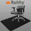 Ruhhy 90x130cm schwarze Bodenschutzmatte für Stühle