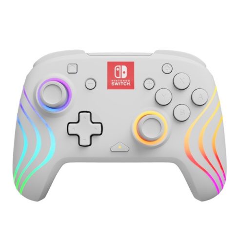 PDP 500-238-WH Afterglow Wave Nintendo Switch/Switch 2 RGB LED Lighting fehér vezeték nélküli kontroller