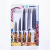 Set de cuțite TOO KT-392 cu mâner din lemn, format din 5 piese