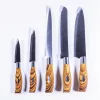 Set de cuțite TOO KT-392 cu mâner din lemn, format din 5 piese
