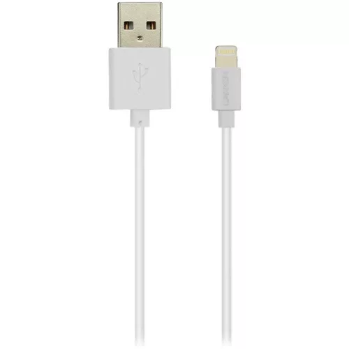 Dátový a nabíjací kábel Canyon CNS-MFICAB01W 1m USB - Lightning biely
