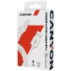 Dátový a nabíjací kábel Canyon CNS-MFICAB01W 1m USB - Lightning biely
