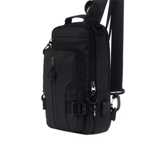 Canyon CB-1 Transformer Bag notebook/tablet poliészter oldaltáska/hátizsák fekete 3,5L