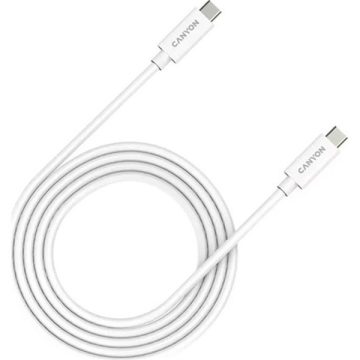   Canyon UC-42 USB 3.2 Gen 2×2 C -> USB 3.2 Gen 2×2 C M/M adatkábel 2m fehér 240W