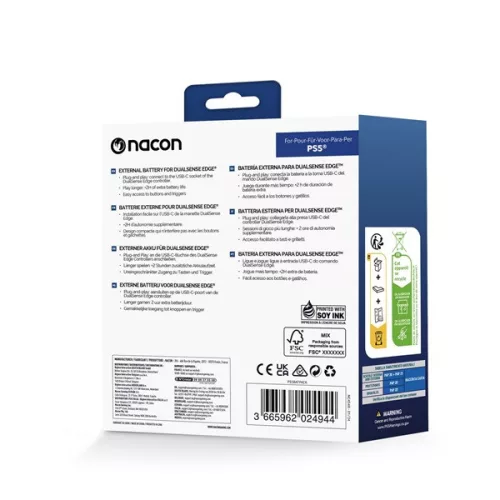 Nacon 2808907 PS5 DualSense Edge fekete kontroller akkumulátor