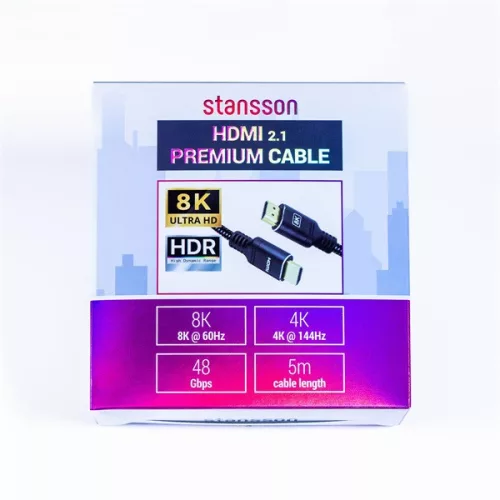 Kábel Stansson HDMI 2.1 s dĺžkou 5 m