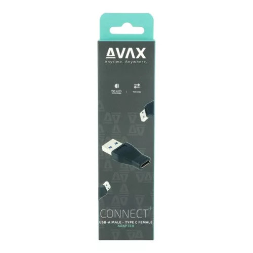 Adaptér AVAX AD601 CONNECT+ USB A samec-Type-C samice