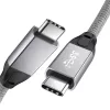Kábel AVAX CB901 THUNDER 1m 3.2 konektor C, USB4 100W/10Gbps, jednoduchý na použitie