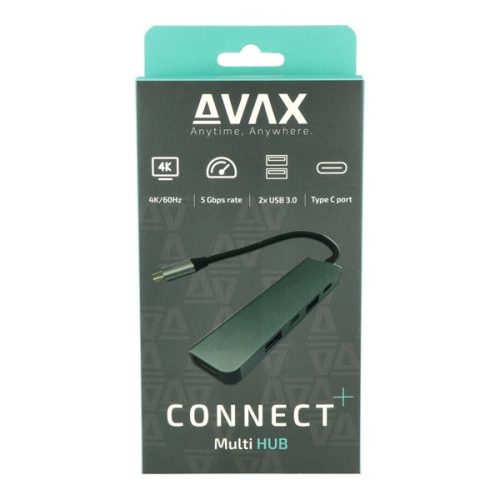 AVAX HB611 CONNECT+ 5in1 Multi Type C-HDMI(4k60Hz), TypeC, 2xUSB 3.0, PD 100W HUB