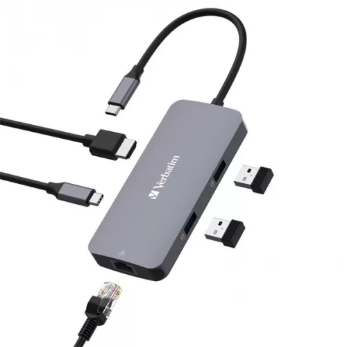 Verbatim 32150 USB-C Pro Multiport CMH-05 5v1 strieborný HUB