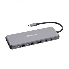   Verbatim 32153 USB-C Pro Multiport CMH-13 13v1 strieborný HUB