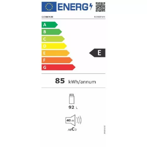 Gorenje R39EPW4 biela, jednodverová, Chladnička: 92 l, chladnička
