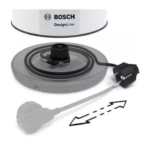 Kanvica Bosch TWK3P421 DesignLine s objemom 1,7 l, biela