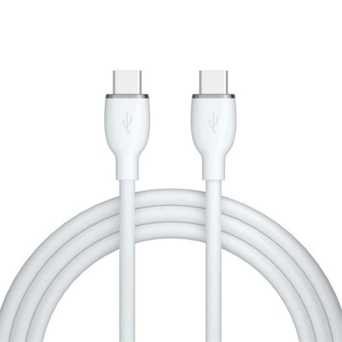 AVAX CB623 CREAMY+ Type C-Type C 60W, 1,5m fehér-ezüst gyorstöltő kábel