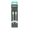 AVAX CB623 CREAMY+ Type C-Type C 60W, 1,5 m bielo-strieborný rýchlonabíjací kábel