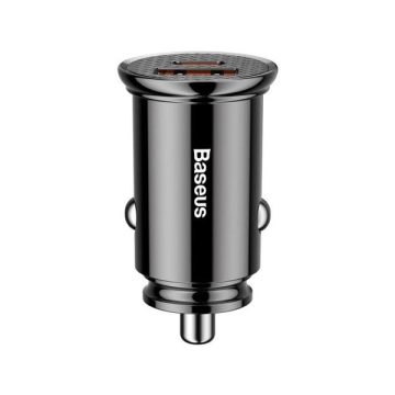   Baseus CCALL-YS01 A+C Dual PD3.0 QC4.0 30W fekete autós töltő