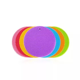 IRIS KT-488 suport de pahare rotund din silicon de 17,5 cm