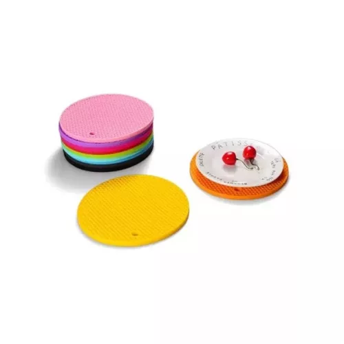 IRIS KT-488 suport de pahare rotund din silicon de 17,5 cm