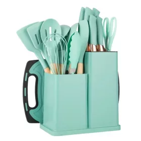   Set de tacâmuri de bucătărie IRIS KT-500, 19 piese, turcoaz