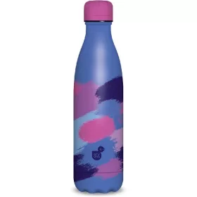   Sticlă de apă metalică cu pereți dubli Ars Una 500 ml, cu buline albastre, 500 ml