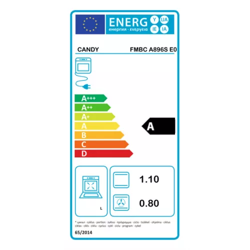 Candy FMBC A896S E0 čierna, vstavaná, objem rúry: 70 l, pyrolytická, rúra