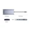 ORICO ORICO-XCR-X33-GY-BP 12in1 Type-C USB3.0 x2/USB2.0/USB3.0 type C/HDMI2.0/DP1.4/PD100W/TF/SD/RJ45/3.5mm dokkoló