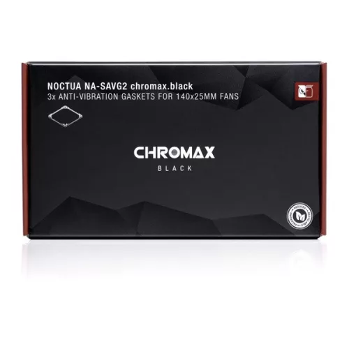 Ventilátor NOCTUA NA-SAVG2 chromax.black s redukciou vibrácií 14 cm