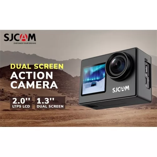 SJCAM Aciton SJ4000 crna sportska kamera s dva zaslona, ​​4K rezolucijom