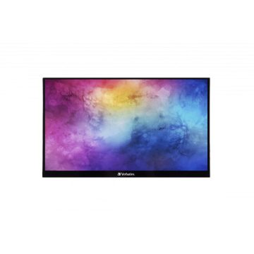   Verbatim 49591 14" PMT-14 FHD IPS HDMI/USB-C fekete fém borítású érintőképernyős monitor