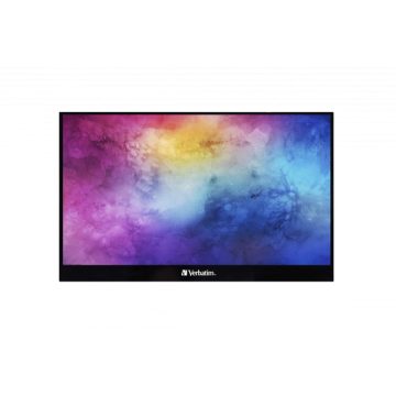   Verbatim 17,3" 49593 PMT-17 FHD IPS HDMI/USB-C fekete fém borítású érintőképernyős monitor