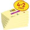 Post-it Super Sticky 655-SSCY 76x127mm 90lap 4+2 tömb kanárisárga öntap. jegyzettömb 100% PEFC, SGSCH-PEFC-COC-110078
