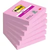Post-it Super Sticky 654 76x76mm 90 Blatt rosa selbstklebender Notizblock 100% PEFC, SGSCH-PEFC-COC-110078