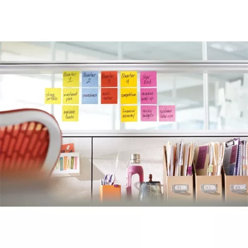 Post-it Super Sticky 654 76x76mm 90 Blatt rosa selbstklebender Notizblock 100% PEFC, SGSCH-PEFC-COC-110078