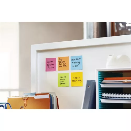 Post-it Super Sticky 654 76x76mm 90 Blatt rosa selbstklebender Notizblock 100% PEFC, SGSCH-PEFC-COC-110078