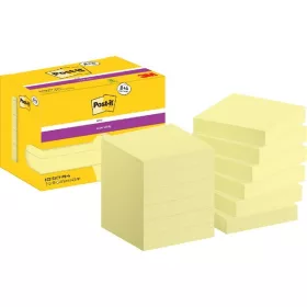   Post-it Super Sticky 622-SSCY 47,6 x 47,6 mm, 90 Blatt, 8+4 Blöcke, kanariengelb, selbstklebender Notizblock, 100 % PEFC, SGSCH-PEFC-COC-110078