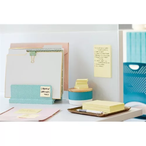 Post-it Super Sticky 622-SSCY 47,6 x 47,6 mm, 90 Blatt, 8+4 Blöcke, kanariengelb, selbstklebender Notizblock, 100 % PEFC, SGSCH-PEFC-COC-110078