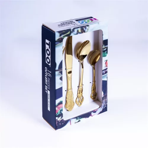 Set de tacâmuri aurii TOO KT-477 Royal, 16 piese