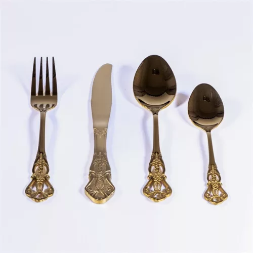 Set de tacâmuri aurii TOO KT-477 Royal, 16 piese