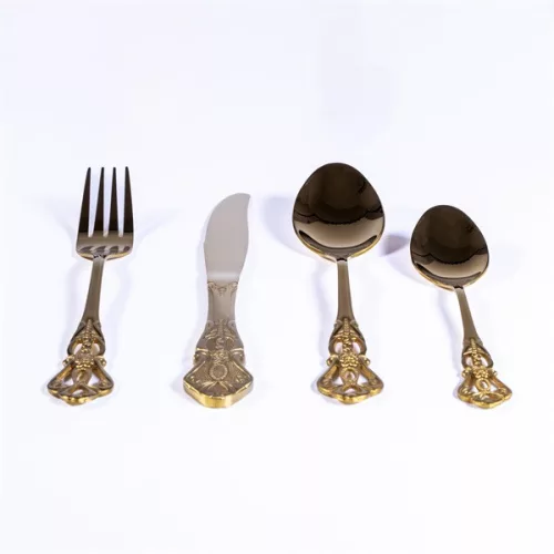 Set de tacâmuri aurii TOO KT-477 Royal, 16 piese