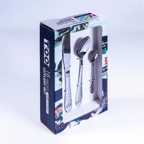 Set de tacâmuri TOO KT-479 S Honey Silver, argintiu, 16 piese