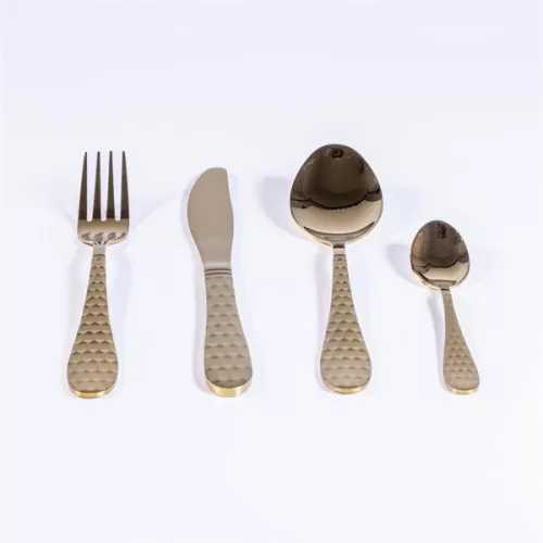 Set de tacâmuri TOO KT-479 G auriu-miere, 16 piese