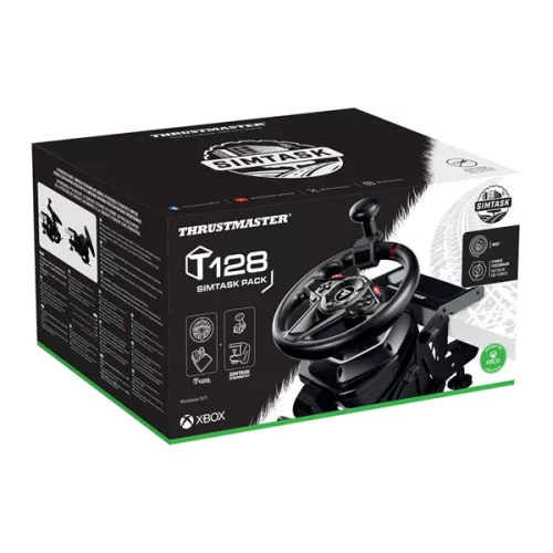 Thrustmaster 4460264 T128 Simtask Pack Xbox One/Series/PC kormány + Steering Kit rögzítőrendszer + pedál