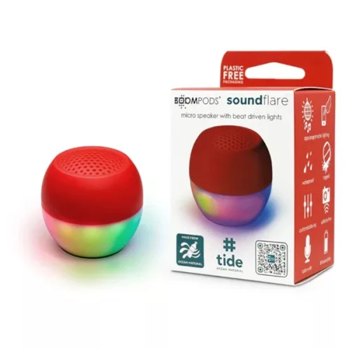 Boompods Soundflare Ocean piros bluetooth hangszóró