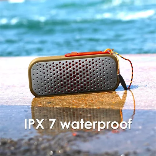 Boompods Blockblaster zöld-narancs bluetooth hangszóró