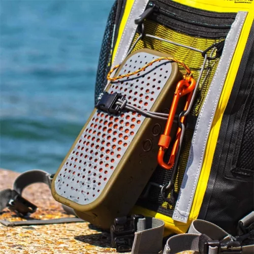 Boompods Blockblaster zöld-narancs bluetooth hangszóró