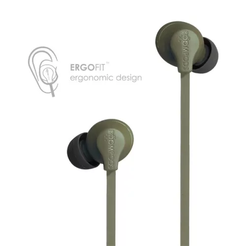Boompods Sportline katonai zöld vezeték nélküli bluetooth fülhallgató