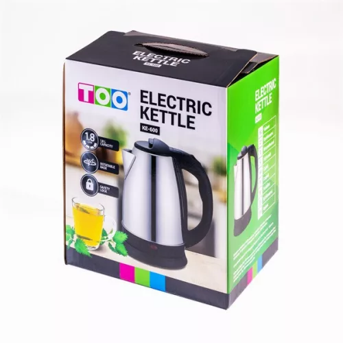 TOO KE-600 1,8L silberner Wasserkocher